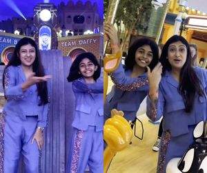 Juhi Parmar, daughter groove to Amitabh-Govinda's 'Bade Miyan Chote Miyan' at Yas Island